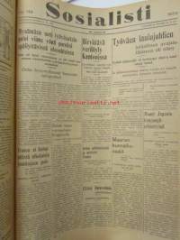 Sosialisti 1938 lehdet nr 1 tammikuun 3. - nr 149 heinäkuun 2. väliseltä ajalta -sidottu puolivuosikerta