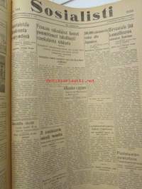 Sosialisti 1938 lehdet nr 1 tammikuun 3. - nr 149 heinäkuun 2. väliseltä ajalta -sidottu puolivuosikerta