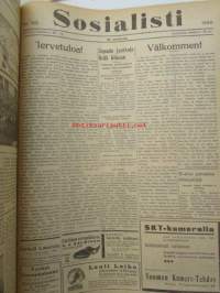 Sosialisti 1938 lehdet nr 1 tammikuun 3. - nr 149 heinäkuun 2. väliseltä ajalta -sidottu puolivuosikerta