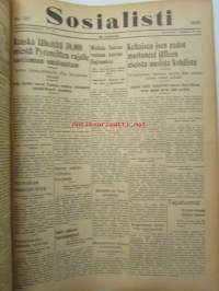 Sosialisti 1938 lehdet nr 1 tammikuun 3. - nr 149 heinäkuun 2. väliseltä ajalta -sidottu puolivuosikerta