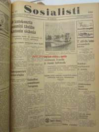 Sosialisti 1938 lehdet nr 1 tammikuun 3. - nr 149 heinäkuun 2. väliseltä ajalta -sidottu puolivuosikerta