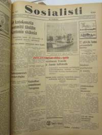 Sosialisti 1938 lehdet nr 1 tammikuun 3. - nr 149 heinäkuun 2. väliseltä ajalta -sidottu puolivuosikerta