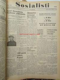 Sosialisti 1938 lehdet nr 1 tammikuun 3. - nr 149 heinäkuun 2. väliseltä ajalta -sidottu puolivuosikerta