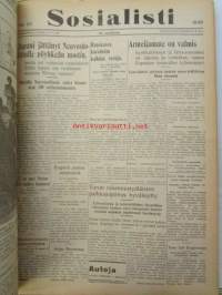 Sosialisti 1938 lehdet nr 1 tammikuun 3. - nr 149 heinäkuun 2. väliseltä ajalta -sidottu puolivuosikerta