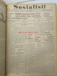 Sosialisti 1938 lehdet nr 1 tammikuun 3. - nr 149 heinäkuun 2. väliseltä ajalta -sidottu puolivuosikerta