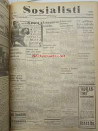 Sosialisti 1938 lehdet nr 1 tammikuun 3. - nr 149 heinäkuun 2. väliseltä ajalta -sidottu puolivuosikerta