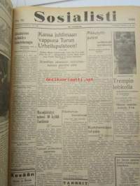 Sosialisti 1938 lehdet nr 1 tammikuun 3. - nr 149 heinäkuun 2. väliseltä ajalta -sidottu puolivuosikerta