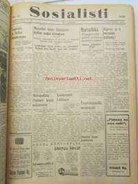 Sosialisti 1938 lehdet nr 1 tammikuun 3. - nr 149 heinäkuun 2. väliseltä ajalta -sidottu puolivuosikerta