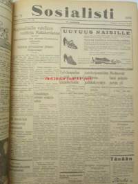 Sosialisti 1938 lehdet nr 1 tammikuun 3. - nr 149 heinäkuun 2. väliseltä ajalta -sidottu puolivuosikerta