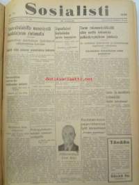 Sosialisti 1938 lehdet nr 1 tammikuun 3. - nr 149 heinäkuun 2. väliseltä ajalta -sidottu puolivuosikerta