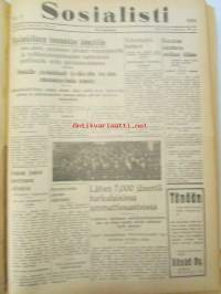 Sosialisti 1938 lehdet nr 1 tammikuun 3. - nr 149 heinäkuun 2. väliseltä ajalta -sidottu puolivuosikerta