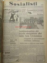 Sosialisti 1938 lehdet nr 1 tammikuun 3. - nr 149 heinäkuun 2. väliseltä ajalta -sidottu puolivuosikerta