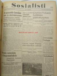 Sosialisti 1938 lehdet nr 1 tammikuun 3. - nr 149 heinäkuun 2. väliseltä ajalta -sidottu puolivuosikerta