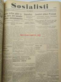 Sosialisti 1938 lehdet nr 1 tammikuun 3. - nr 149 heinäkuun 2. väliseltä ajalta -sidottu puolivuosikerta