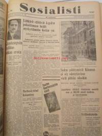 Sosialisti 1938 lehdet nr 1 tammikuun 3. - nr 149 heinäkuun 2. väliseltä ajalta -sidottu puolivuosikerta