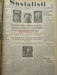 Sosialisti 1938 lehdet nr 1 tammikuun 3. - nr 149 heinäkuun 2. väliseltä ajalta -sidottu puolivuosikerta