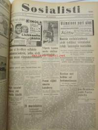 Sosialisti 1938 lehdet nr 1 tammikuun 3. - nr 149 heinäkuun 2. väliseltä ajalta -sidottu puolivuosikerta