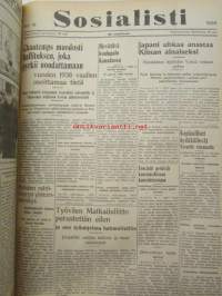Sosialisti 1938 lehdet nr 1 tammikuun 3. - nr 149 heinäkuun 2. väliseltä ajalta -sidottu puolivuosikerta