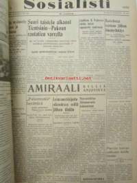 Sosialisti 1938 lehdet nr 1 tammikuun 3. - nr 149 heinäkuun 2. väliseltä ajalta -sidottu puolivuosikerta