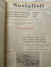 Sosialisti 1935 lehdet nr 148 heinäkuun 1. - joulukuun 31. väliseltä ajalta -sidottu puolivuosikerta