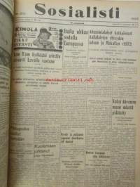 Sosialisti 1935 lehdet nr 148 heinäkuun 1. - joulukuun 31. väliseltä ajalta -sidottu puolivuosikerta