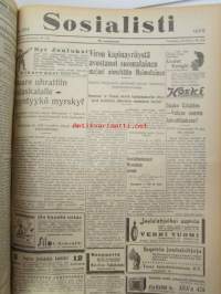 Sosialisti 1935 lehdet nr 148 heinäkuun 1. - joulukuun 31. väliseltä ajalta -sidottu puolivuosikerta