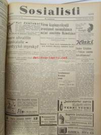 Sosialisti 1935 lehdet nr 148 heinäkuun 1. - joulukuun 31. väliseltä ajalta -sidottu puolivuosikerta