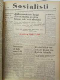 Sosialisti 1935 lehdet nr 148 heinäkuun 1. - joulukuun 31. väliseltä ajalta -sidottu puolivuosikerta