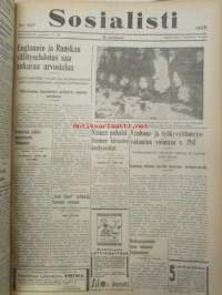 Sosialisti 1935 lehdet nr 148 heinäkuun 1. - joulukuun 31. väliseltä ajalta -sidottu puolivuosikerta