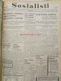 Sosialisti 1935 lehdet nr 148 heinäkuun 1. - joulukuun 31. väliseltä ajalta -sidottu puolivuosikerta