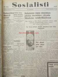 Sosialisti 1935 lehdet nr 148 heinäkuun 1. - joulukuun 31. väliseltä ajalta -sidottu puolivuosikerta