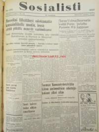 Sosialisti 1935 lehdet nr 148 heinäkuun 1. - joulukuun 31. väliseltä ajalta -sidottu puolivuosikerta