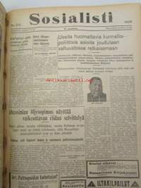 Sosialisti 1935 lehdet nr 148 heinäkuun 1. - joulukuun 31. väliseltä ajalta -sidottu puolivuosikerta