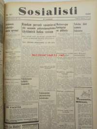 Sosialisti 1935 lehdet nr 148 heinäkuun 1. - joulukuun 31. väliseltä ajalta -sidottu puolivuosikerta