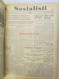 Sosialisti 1935 lehdet nr 148 heinäkuun 1. - joulukuun 31. väliseltä ajalta -sidottu puolivuosikerta