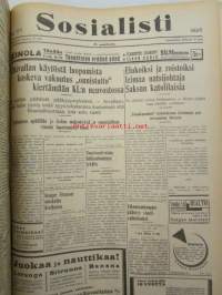 Sosialisti 1935 lehdet nr 148 heinäkuun 1. - joulukuun 31. väliseltä ajalta -sidottu puolivuosikerta