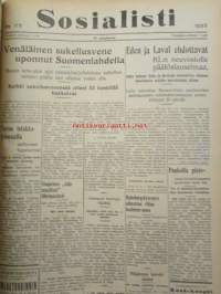 Sosialisti 1935 lehdet nr 148 heinäkuun 1. - joulukuun 31. väliseltä ajalta -sidottu puolivuosikerta