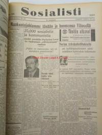 Sosialisti 1935 lehdet nr 148 heinäkuun 1. - joulukuun 31. väliseltä ajalta -sidottu puolivuosikerta