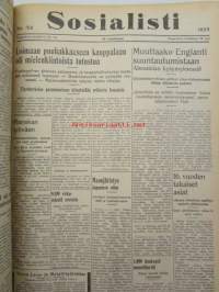 Sosialisti 1935 lehdet nr 148 heinäkuun 1. - joulukuun 31. väliseltä ajalta -sidottu puolivuosikerta