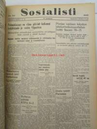 Sosialisti 1935 lehdet nr 148 heinäkuun 1. - joulukuun 31. väliseltä ajalta -sidottu puolivuosikerta