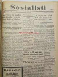 Sosialisti 1935 lehdet nr 148 heinäkuun 1. - joulukuun 31. väliseltä ajalta -sidottu puolivuosikerta