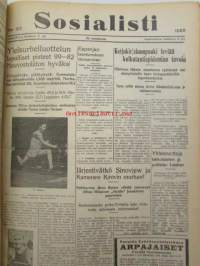 Sosialisti 1935 lehdet nr 148 heinäkuun 1. - joulukuun 31. väliseltä ajalta -sidottu puolivuosikerta