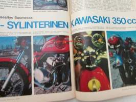 Tekniikan Maailma 1971 nr 8, sis. mm. seur. artikkelit / kuvat / mainokset; Esittelyssä Morris Marina ja 3-sylinterinen Kawasaki 350cc, Koeajossa Austin Mini