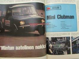 Tekniikan Maailma 1971 nr 8, sis. mm. seur. artikkelit / kuvat / mainokset; Esittelyssä Morris Marina ja 3-sylinterinen Kawasaki 350cc, Koeajossa Austin Mini