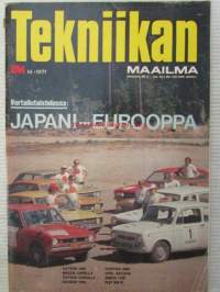 Tekniikan Maailma 1971 nr 14, sis. mm. seur. artikkelit / kuvat / mainokset; Vertailutaistelussa Japani-Eurooppa Datsun 1800 - Mazda Capella - Toyota Corolla -