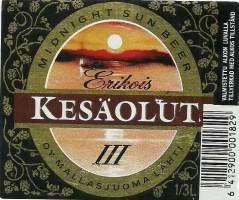 Erikois Kesäolut III -  olutetiketti