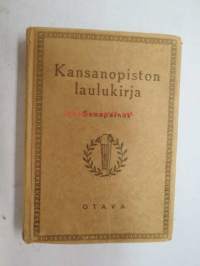 Kansanopiston laulukirja (ex. Kustavin Maatalouskerhoyhdistys - kirja nr 2) - sanapainos (liittyy kahdeksanteen uudistettuun v. 1947 ilmestyneeseen nuottipainokseen