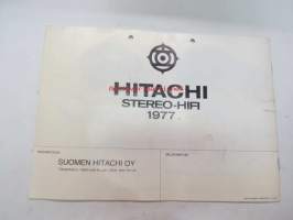 Hitachi Stereo-HiFi 1977 -tuoteluettelo