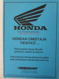 Honda TRX400FW 4 x 4 Four Trax / Foreman 400 -  mönkijä käyttäjän käsikirja