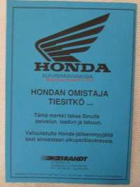 Honda SFX 50 -käyttäjän käsikirja